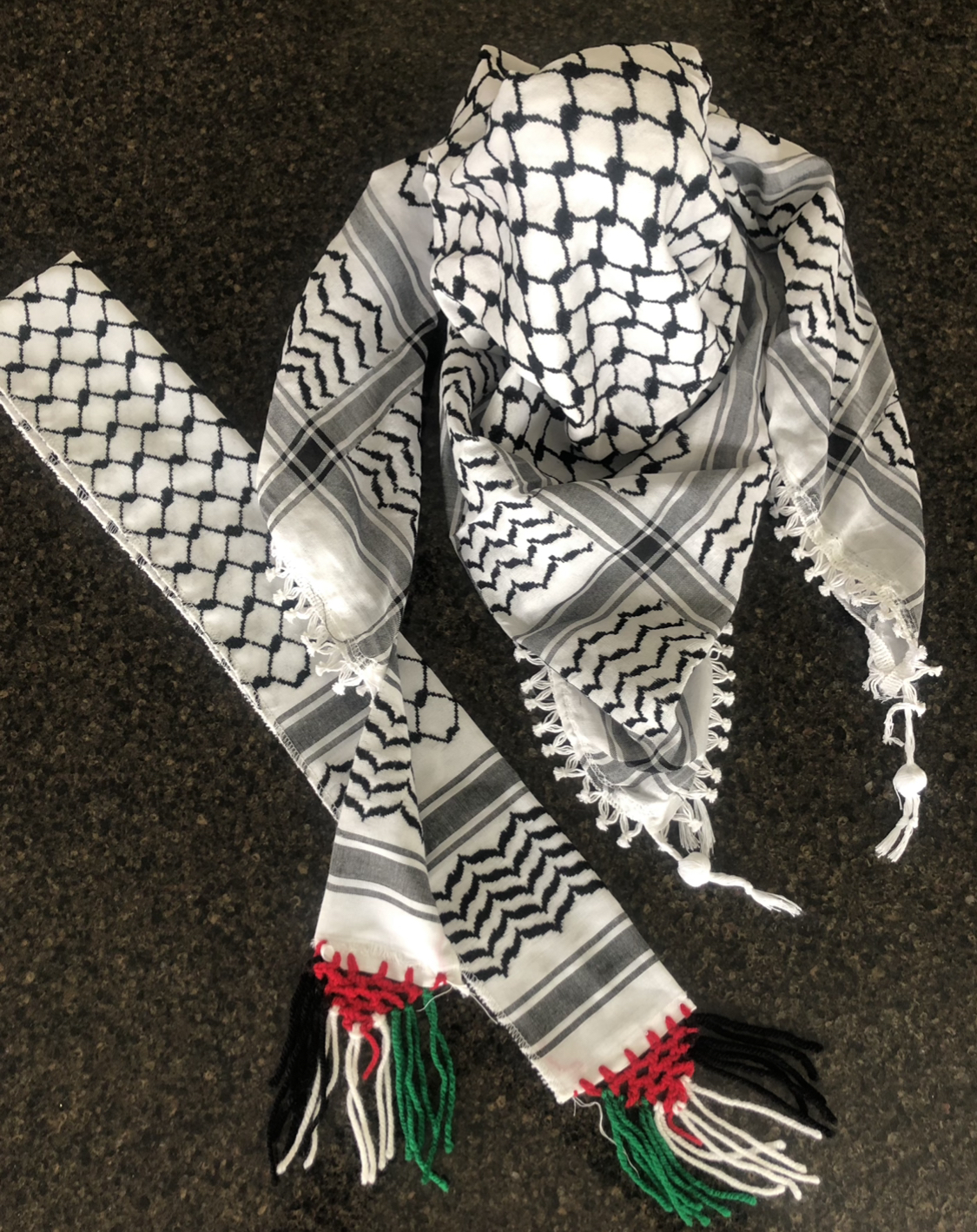 Auction For Palestinian Kufiya and Scarf