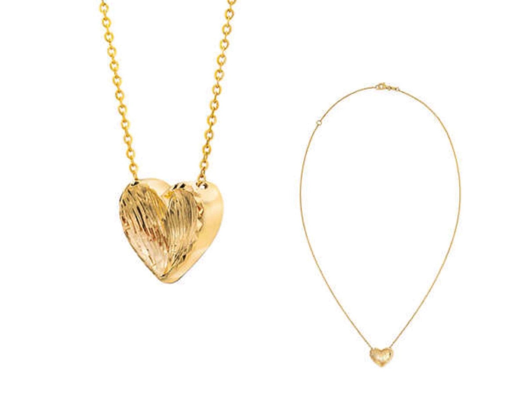 Auction For Heart Necklace in Yellow Gold